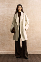 Xi Chuang Zhu Belted Wool Coat - Natural White